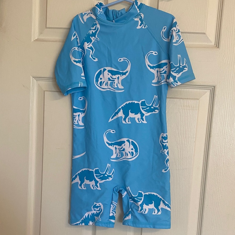 Kids Blue Dinosaur Rashguard
